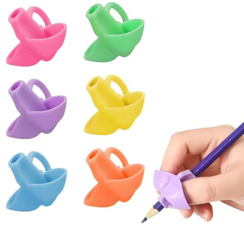 COYUN 6 Pcs Adaptador Lapiz para Niños, Soporte de Lápiz de Niños Herramienta de Corrección de Postura de Escritura para Lápices, Adaptador Lapiz Pencil Grip de Ergonómicas Herramienta
