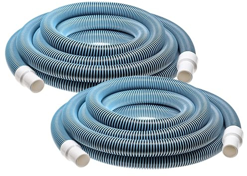 vhbw 2 x poolslang för pool – 32 mm anslutning, 7,6 m lång