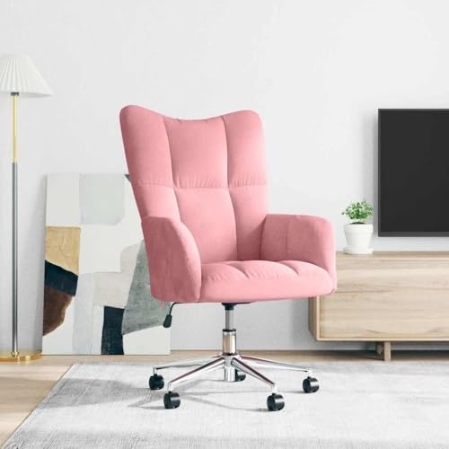 Frdhee Poltrona relax in velluto rosa, per soggiorno, home cinema, camera da letto, installazione rapida
