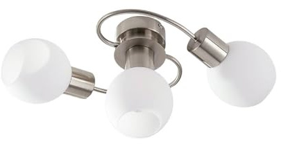 Lindby Ceiling Light Ciala dimmable (Modern) in Silver Made of Glass for e.g. Living Room & Dining (3 Light Sources, E14) from Ceiling lamp