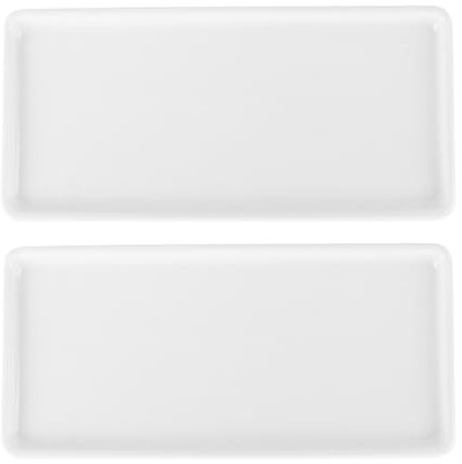 TOPBATHY 2 stücke Bad ablagefächer Porzellan Mini kosmetiktablett schmuck Gericht Ring Gericht für gewebe Kerzen seife Handtuch pflanzengröße kleine (weiß)