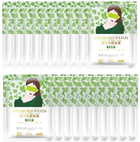 Guidre 20 mascherine per occhi riscaldanti, maschera per occhi a vapore, comprime per gli occhi caldi, maschera per gli occhi di assenzio, aiuta a mantenere gli occhi secchi, gonfi e occhiaie