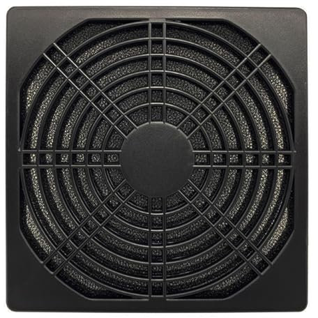 Nivithi Lüftergitter 120mm Schwarze Quadratische Kunststoff Lüfterfilterabdeckung,Staubfilter Pc für PC Staubfilter,Servergehäuse,Lüftungsgitter 120mm Mesh Design für Effektiven StaubSchutz 1 Stück.