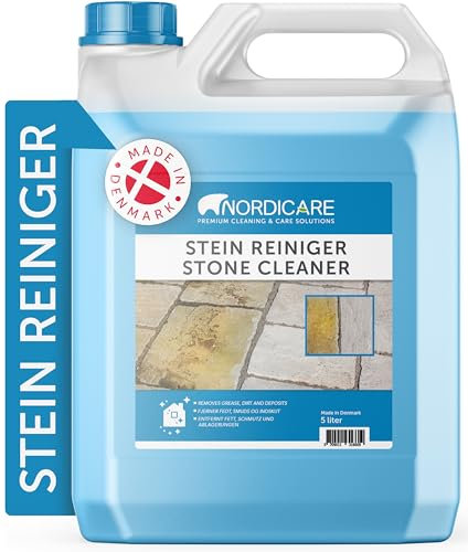 Nordicare [5L] Steinreiniger Konzentrat effektiv & universell anwendbar - Steindusche für außen & innen - Intensiv Stein-Reiniger, Steinplatten Reinigungsmittel