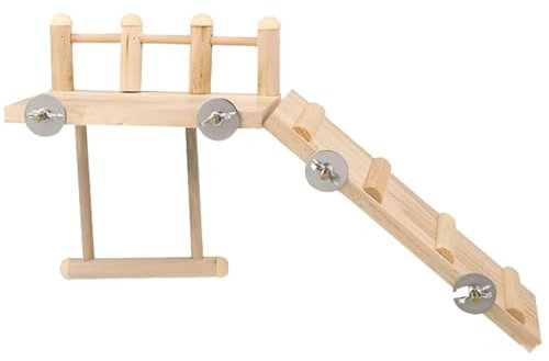 Papageienkäfig-Hängematten-Schaukel | Papageienspielzeug Schaukel Hängematte Brücke Kauspielzeug Nymphensittich Hängematte Schaukel Holzständer Äste Vogelbedarf