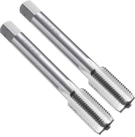 QUARKZMAN 2pcs De Machuelo De Roscado Recto, 1/2-20 UNF Herramienta De Roscado Para Máquina De Fresado De Roscas, Acero Rápido 6542 (HSS 6542)