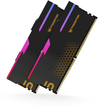 Acer Predator Hermes DDR5 RGB U-DIMM 48GB (24GB*2) bis zu 6000Mhz, Unterstützt Intel XMP 3.0 & AMD Expo - PC Computer Gaming Arbeitsspeicher