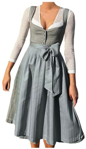pour femmes Costume traditionnel du Festival de la bière allemande Tenue de médiévale Ensemble avec tablier et corsage élégant Idéal pour fêtes à thème déguisement spectaculaire