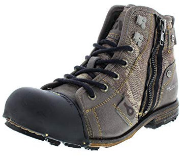 Yellow Cab Herrenschuhe - Boots Industrial 15458 - Grey, Größe:44 EU