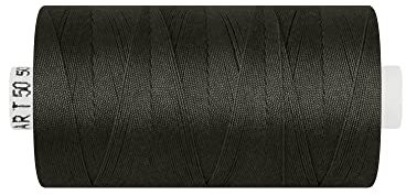 dalipo - Polyester Nähgarn, Stärke 50, Jeansgarn, 500m, schwarz