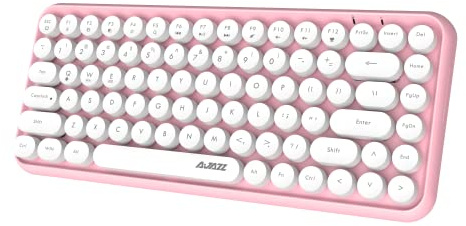 Hoopond 308i Trådlöst Bluetooth Tangentbord,84 Tangenter-Rosa