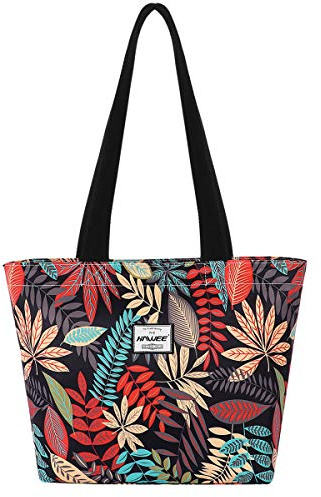 HAWEE Donna Tote con Zip Grande - Borsa a Tracolla Casual, a Mano, a Spalla Impermeabile - Leggera Borsetta per Quotidiano, Vita, Scuola, Lavoro, Spiaggia
