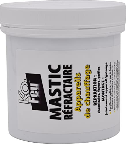K-OFEU Feuerfester Dichtstoff, 450 g – Ziegel und Platten – Reparatur und Montage von Heizgeräten, widerstandsfähig gegen hohe Temperaturen
