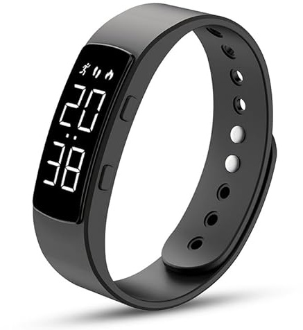 findtime Digitale Armbanduhr für Damen mit Schritt-, Kalorien- und Distanzmessung - Ohne App und Handy, Digitaluhr für Sport