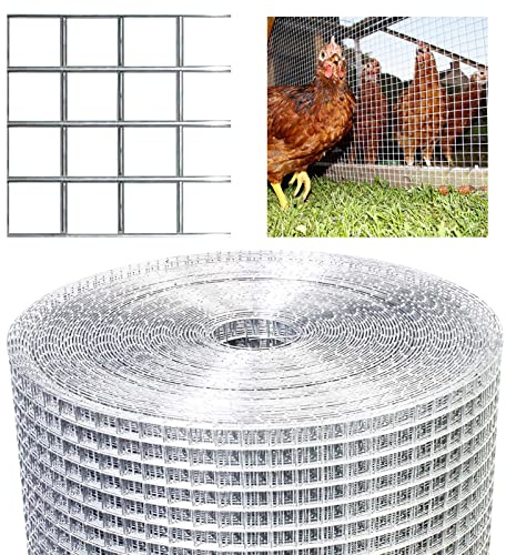 ntumLeap Hardware Cloth, Stainless Steel Welded Wire Mesh, Heavy Duty Wire Mesh Fence, Roll Chicken Wire Aviary Fence 1/2 inch Square Hardware Cloth, Easy to Cut and Make Str,1x9m