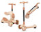 Habib Gruppe Kinderroller Tretroller - 3-in-1 Scooter mit Sitz, LED Rädern, Höhenverstellbar & Faltbar (2-10 Jahre) - Sicher & Robust - Khaki