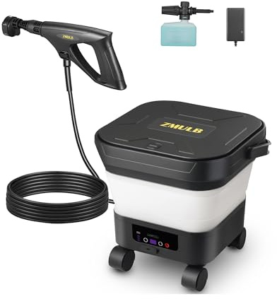ZMULB Portable Pressure Washer, Cordless Power Washer with 3.2Gal Water Tank, 522 Max PSI, 23FT Hose, 20000mAh Lithium Battery, 6 in 1 Nozzle, for Cars/Camping/Home/Outdoor