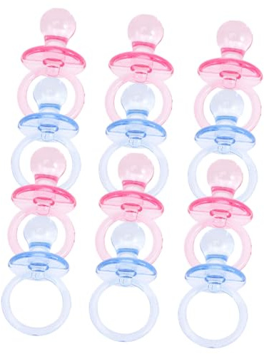 ARTSEWPLY 24pcs Miniature Baby Pacifiers Lightweight Small Size Plastic and Resin Ornaments for Baby Shower Party Favors and Bag Fillers