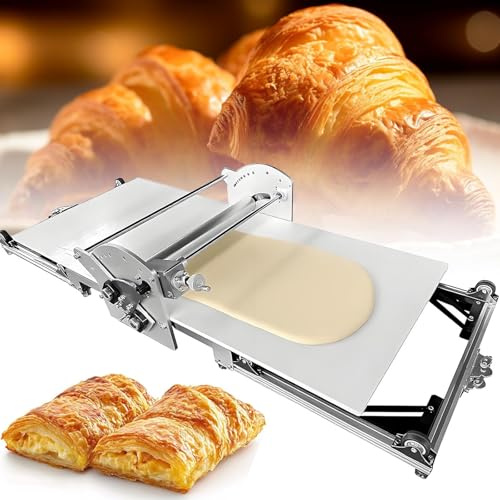 Laminoir Patisserie Professionnel Electrique, Laminoir Pate Feuilletée Et Fondante, Machines À Pâtes Épaisseur Réglable De 2-30 mm, Laminoir a Pizza Pliable Pour Boulangeries Et Pâtisseries