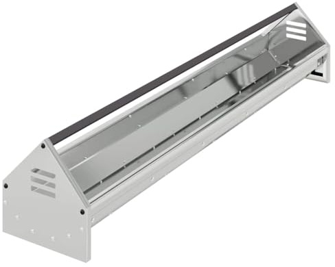 Gouttière d'alimentation pour poules en acier galvanisé - 108 cm - Mangeoire pour volaille avec barre transversale - Distributeur de nourriture résistant aux intempéries pour poules et canards