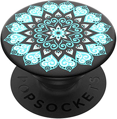 PopSockets 801146 PopGrip - Ausziehbarer Sockel und Griff für Smartphones und Tablets mit einem Austauschbarem Top - Peace Mandala Sky