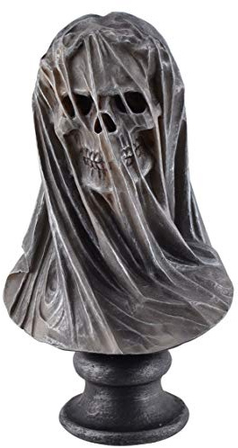 Vogler 766-7657 Totenkopfbüste Dark Veil Calavera Busto 25 CM Cráneo Calavera Gótico