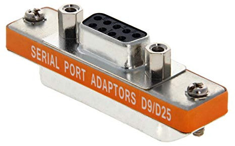 Fielect VGA Gender Changer 9 pin DB25 maschio a DB9 femmina 2 file Mini Gender Changer Accoppiatore Connettore adattatore per applicazioni seriali Nero Confezione da 1