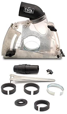 Dust Extraction Cutting Guard, Expert Professional Dust Control for 115mm/4.5 and 125mm/5 Angle Grinders, Dust Removal System for Mortar Masonry Brick Raking, Wall Chasing