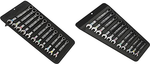 Wera 05020013001 Llave de boca, Set de 11 Piezas - K.a. & 05020231001-6003 Joker 11 Set 1 - Juego de llaves de boca y anillo