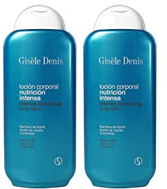 GISÈLE DENIS - Loción Corporal Nutrición Intensa, 2x400 ml, Crema de Cuerpo, Hidratante y Protector, con Manteca de Karité, Aceite de Jojoba y Ceramidas, VItaminas y Minerales, Regenerador