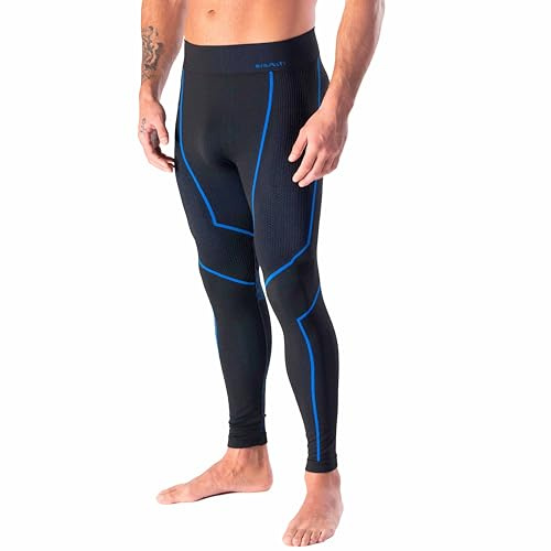 Risalti Calzamaglia Termica Uomo Merino Tech - Pantaloni Termici a Compressione in Lana Merino, Intimo Invernale Senza Cuciture - Made in Italy