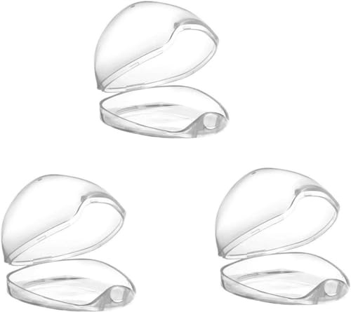3Pcs White Baby Dummy Case, Transparent Pacifier Case Pacifier Holder Box, BPA Free Dummy Container, Case Nipple Shield Case and Case for Travel and Home Soothers and Teethers