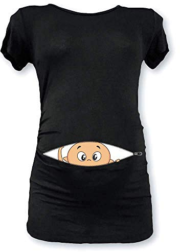 Babloo T Shirt Maglia Idea Regalo Premaman Bimbo Zip Manica Corta