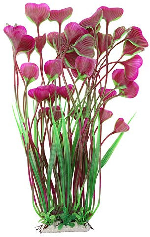 HEEPDD Plantes d'aquarium Aquatiques artificielles de Simulation, décorations de réservoir de Poissons en Plastique sous-Marin d'herbe d'eau de Plante pour l'aquarium(Rouge)