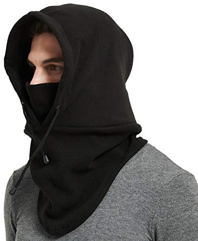 Novawo Passamontagna a Doppio Strato Imbottito Cappello in Pile Addensato Berretto Antivento Caldo Maschera da Sci Copricollo Uomo e Donna