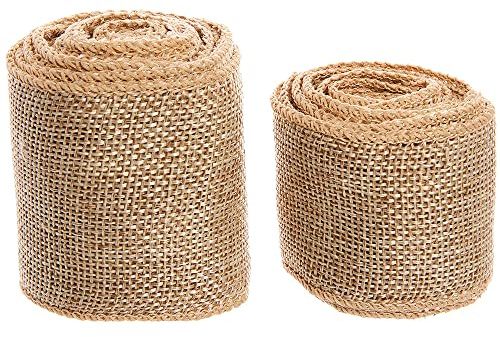 Baker Ross FX346 Jute 2 Stück, Geschenkband Set für Kinder und Erwachsene zum Basteln, Schleifenbänder Dekoration besonders zu Weihnachten