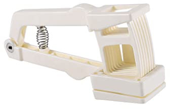 kesurpae Rebanador de ajo de acero inoxidable, triturador de cocina, exprimidor de jengibre, rebanador manual reutilizable para ahorrar trabajo, Beige