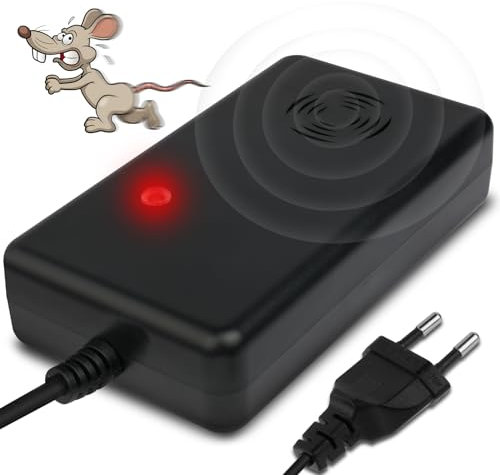 Adiwo Marderschreck mit Stecker, Marderabwehr Haus 230 V Ultraschall und Anti Gewöhnungseffekt für ca. 50m² Marderfalle Marder Ultraschall Marderschutz für Haus Dachboden Keller und Garten