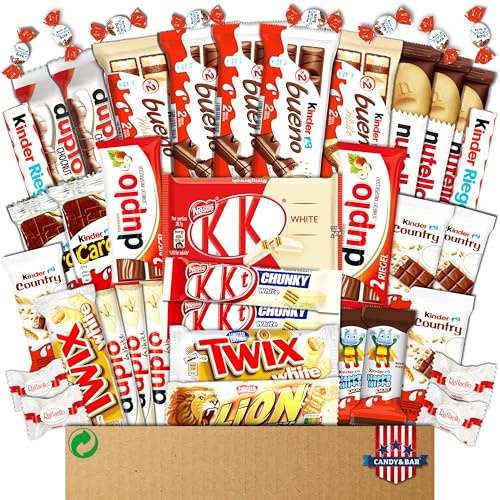 XL Schokoladen Big Box | Große Auswahl Schokoriegel & Schokolade | Geschenkbox für Familie Kinder & Freunde | Geschenkidee Muttertag Vatertag Geburtstag | Candy & Bar®
