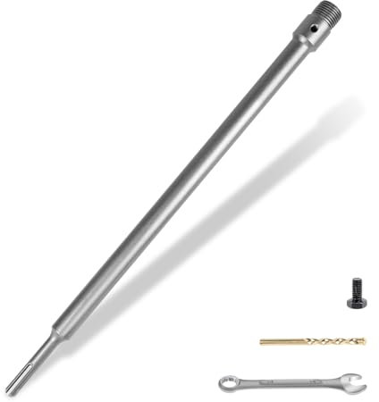 LALAGO 400 mm Mango redondo SDS Plus Vástago, SDS Plus Mango Barra de Conexión, Manija Redonda SDS MáS VáStago, Vástago de extensión SDS(Paso fino 2 mm)