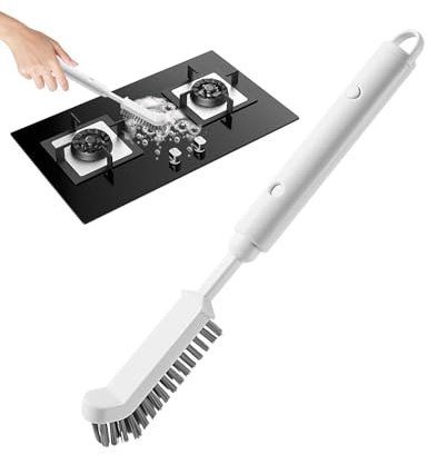 Rotating Cleaning Brush - Cleaning Brush with Long Handle and Strong Joint Cleaner | Small Brush with Bristles for Narrow Stains, Window Tracks, Peg Nuts