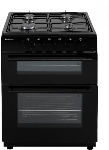 BlueFlame KTF 2200.60 GSF 60 cm Freestanding Dual Fuel Cooker With Double Cavity Oven - Black