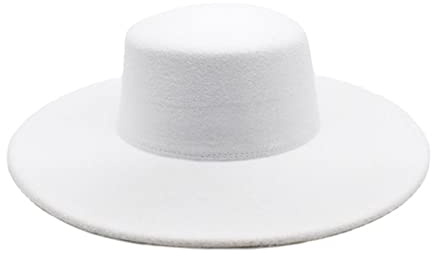 Fedora Chapeaux d'hiver élégants en laine pour hommes et femmes - Style années 1920 - Cloche, bowler - Velours melon - Cylindres plats - Chapeaux à large bord