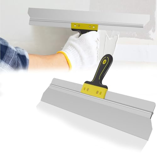 Spatola Per Cartongesso In Acciaio Inox Con Impugnatura Ergonomica Spessore Lama 0,65 Mm Larghezza 600 Mm Rullo Lisciante Utensile Per Cartongesso Per Intonacatura Lisciatura E Ristrutturazione