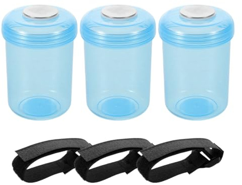 TOVINANNA 3pcs Leakproof Reed Soaking Cup for Clarinet Saxophone, Reusable Oboe Bassoon Holder with Lid, Portable Woodwind Instrument Accessory for Daily Care and Storage, Blue