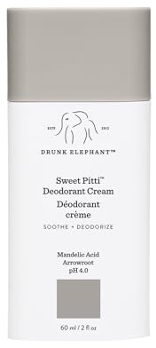 Drunk Elephant Sweet Pitti Deodorant Cream - 60 ml/2 fl oz - Baking Soda and Aluminum-Free - Clean Clinical Skincare - Cruelty-Free - Free of Essential Oils, Silicones, and Fragrance