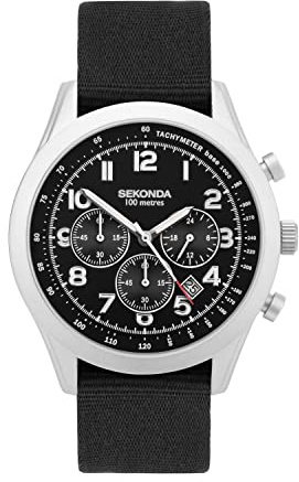 Sekonda Mens Military Style Chronograph Watch (Black) 30064