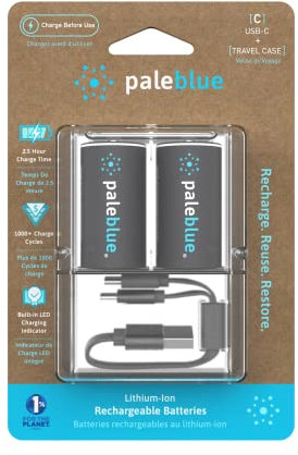 Pilas recargables USB-C PALEBLUE C LR14 HR14 Batería