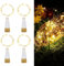 Esoes 4 Stück flaschenkorken mit led lichterkette, Flaschenlichterkette Korken für leere Weinflasche, Lampe für Kerzenlicht, Abendessen, Zuhause, Party-Dekoration (Warm)