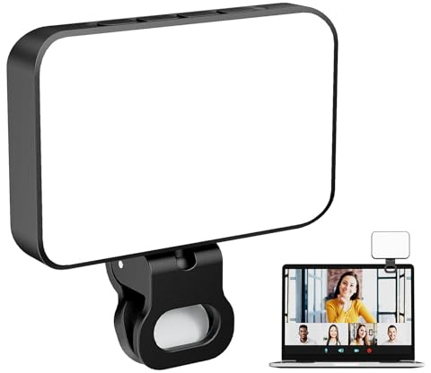 Patifirst Lampe Selfie, Lampe Clip Maquillage Rechargeable, Lumière Autoportable pour Photos Enregistrement Vidéo Maquillage Vlog Voyage